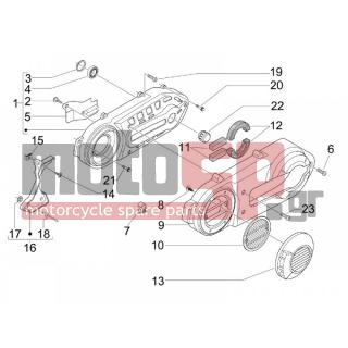 PIAGGIO - BEVERLY 400 IE TOURER E3 2009 - Engine/Transmission - COVER sump - the sump Cooling