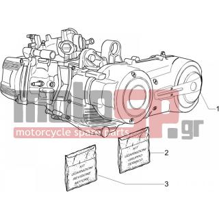 PIAGGIO - BEVERLY 400 IE TOURER E3 2008 - Engine/Transmission - engine Complete - 497489 - ΣΕΤ ΦΛΑΝΤΖΕΣ ΚΥΛΙΝΔΡΟΥ SCOOTER 400
