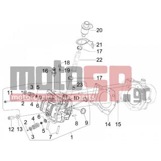 PIAGGIO - BEVERLY 400 IE TOURER E3 2009 - Engine/Transmission - Group head - valves - 842360 - ΤΑΠΑ ΝΕΡΟΥ ΚΥΛΙΝΔΡΟΥ M6X10 SCOOTER