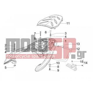 PIAGGIO - BEVERLY 400 IE TOURER E3 2009 - Body Parts - grid back - 122675 - ΒΙΔΑ M6X12