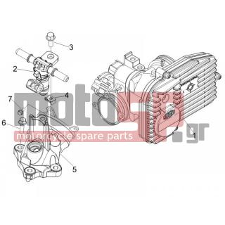 PIAGGIO - BEVERLY 400 IE TOURER E3 2009 - Κινητήρας/Κιβώτιο Ταχυτήτων - Throttle body - Injector - Fittings insertion