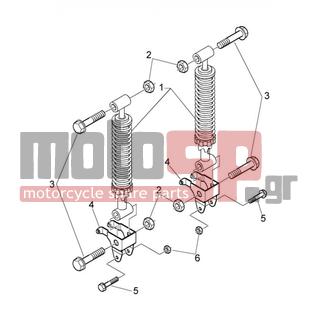PIAGGIO - BEVERLY 500 < 2005 - Suspension - Shock absorber BACK - 599197 - Αμορτισέρ πίσω