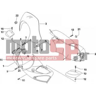 PIAGGIO - BEVERLY 500 2005 - Body Parts - COVER steering - 59842240EC - ΚΑΠΑΚΙ ΦΡΕΝΟΥ ΑΡ BEVERLY 500 CACHEM