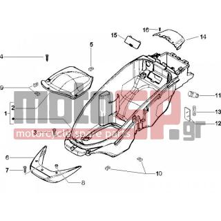PIAGGIO - BEVERLY 500 2005 - Body Parts - bucket seat - 830056 - ΠΛΑΚΑΚΙ