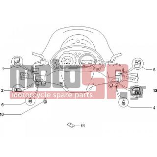 PIAGGIO - BEVERLY 500 2005 - Electrical - Switchgear - Switches - Buttons - Switches - 255323 - ΜΠΟΥΤΟΝ ΜΠΛΑΦ ΣΕΛΛΑΣ SCOOT 125800