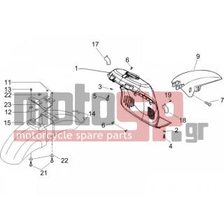 PIAGGIO - BEVERLY 500 2005 - Body Parts - Apron radiator - Feather - 258249 - ΒΙΔΑ M4,2x19 (ΛΑΜΑΡΙΝΟΒΙΔΑ)