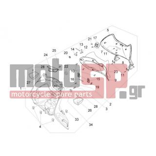 PIAGGIO - BEVERLY 500 CRUISER E3 2010 - Body Parts - Storage Front - Extension mask - 575610 - ΕΛΑΤΗΡΙΟ ΓΑΤΖΟΥ ΒΕΝΖ Χ9