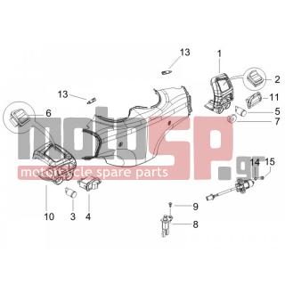 PIAGGIO - BEVERLY 125 2005 - Electrical - Switchgear - Switches - Buttons - Switches - 583575 - ΒΑΛΒΙΔΑ ΜΑΝ ΣΤΟΠ-ΜΙΖΑ SCOOTER (ΠΡΙΖΑ)