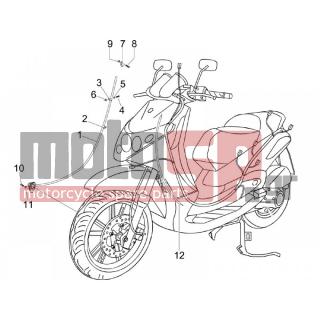 PIAGGIO - BEVERLY 125 2005 - Frame - cables - 12112 - Παξιμάδι