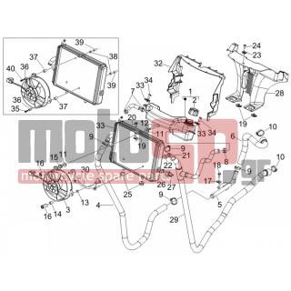 PIAGGIO - CARNABY 125 4T E3 2008 - Engine/Transmission - cooling installation - CM001908 - ΚΟΛΙΕΣ D.30,8 S.0,6 L.7