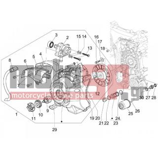 PIAGGIO - CARNABY 125 4T E3 2010 - Engine/Transmission - COVER flywheel magneto - FILTER oil - 828662 - ΒΙΔΑ M5X22