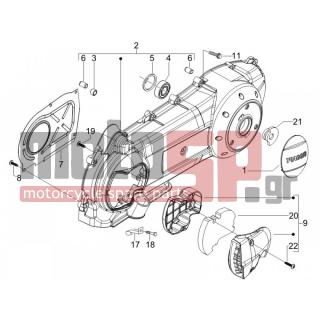 PIAGGIO - CARNABY 125 4T E3 2009 - Κινητήρας/Κιβώτιο Ταχυτήτων - COVER sump - the sump Cooling - B016792 - ΒΙΔΑ M6X30