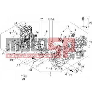 PIAGGIO - CARNABY 125 4T E3 2010 - Engine/Transmission - OIL PAN