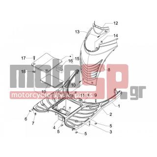 PIAGGIO - CARNABY 125 4T E3 2008 - Body Parts - Central fairing - Sill - 653261000C - ΚΑΠΑΚΙ ΜΠΑΤΑΡΙΑΣ CARNABY