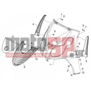 PIAGGIO - CARNABY 125 4T E3 2009 - Εξωτερικά Μέρη - mask front - 65324900XN2 - ΠΟΔΙΑ ΜΠΡ CARNABY NERO COSMO 98/A