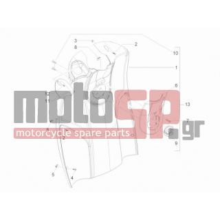PIAGGIO - CARNABY 125 4T E3 2009 - Body Parts - Storage Front - Extension mask - 656646000C - ΠΟΔΙΑ ΕΣΩΤΕΡΙΚΗ CARNABY 125200