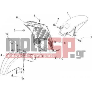 PIAGGIO - BEVERLY 125 2005 - Body Parts - Apron radiator - Feather - 258249 - ΒΙΔΑ M4,2x19 (ΛΑΜΑΡΙΝΟΒΙΔΑ)