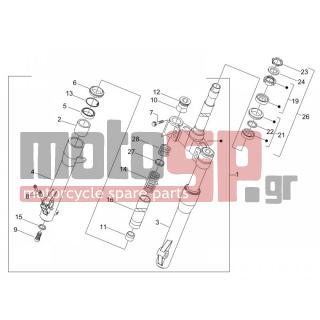 PIAGGIO - CARNABY 200 4T E3 2008 - Αναρτήσεις - Fork / bottle steering - Complex glasses