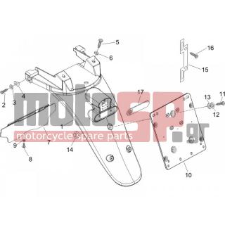 PIAGGIO - BEVERLY 125 2005 - Body Parts - Aprons back - mudguard - 268596 - ΒΙΔΑ