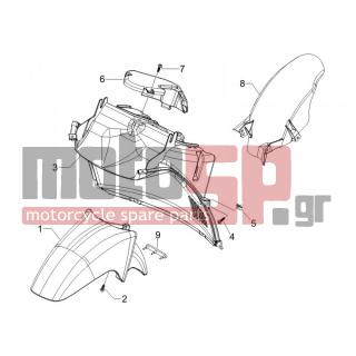PIAGGIO - CARNABY 200 4T E3 2007 - Body Parts - Apron radiator - Feather - 652962 - ΦΤΕΡΟ ΠΙΣΩ CARNABY
