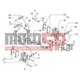 PIAGGIO - CARNABY 200 4T E3 2007 - Brakes - brake lines - Brake Calipers - 598920 - ΒΙΔΑ ΔΑΓΚΑΝΑΣ BEVERLY-CARNABY-RUNNER