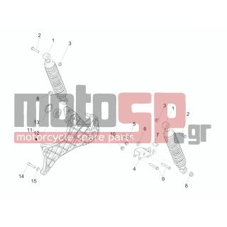 PIAGGIO - CARNABY 300 4T IE CRUISER 2010 - Αναρτήσεις - Place BACK - Shock absorber - AP8150020 - ΡΟΔΕΛΑ