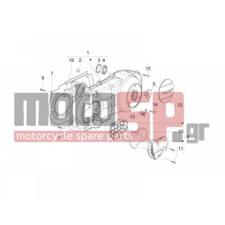 PIAGGIO - CARNABY 300 4T IE CRUISER 2010 - Engine/Transmission - COVER sump - the sump Cooling - 834266 - ΔΙΑΦΡΑΓΜΑ ΑΕΡΟΣ GT 200-X8