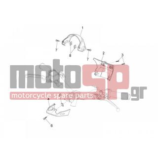 PIAGGIO - CARNABY 300 4T IE CRUISER 2010 - Body Parts - COVER steering - 65567000BR - ΚΑΠΑΚΙ ΤΙΜ ΕΣ CARNABY CRUISER ΛΕΥΚΟ 544