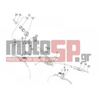 PIAGGIO - CARNABY 300 4T IE CRUISER 2010 - Frame - Wheel - brake Antliases - 434541 - ΒΙΔΑ M6X16 SCOOTER CL10,9