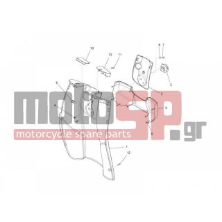 PIAGGIO - CARNABY 300 4T IE CRUISER 2010 - Body Parts - Storage Front - Extension mask - 65325100EU - ΚΑΠΑΚΙ ΕΣ ΠΟΔΙΑΣ CARNABY GRIGIO 711