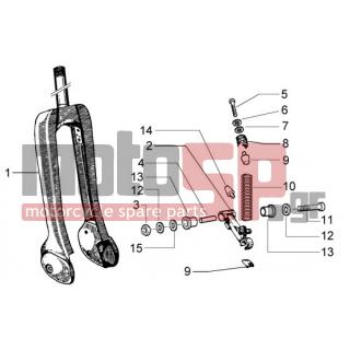 PIAGGIO - CIAO < 2005 - Suspension - Ingredients fork parts, suspension - 1758656 - Σύνδεση ελατηρίου
