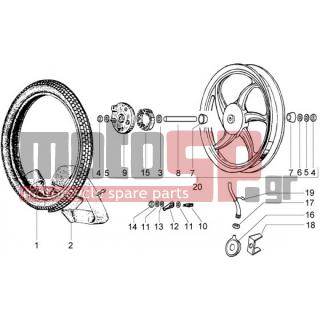 PIAGGIO - CIAO < 2005 - Frame - Wheel front alloy - 114415 - ΠΑΞΙΜΑΔΙ