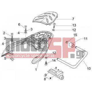PIAGGIO - BEVERLY 125 2005 - Body Parts - grid back - 270723 - ΒΙΔΑ