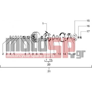 PIAGGIO - CIAO 1999 - Engine/Transmission - Total clutches - 1042345 - Δακτύλιος