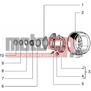 PIAGGIO - CIAO 1999 - Frame - Components rear hub - 103060 - Πλάκα