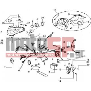 PIAGGIO - DIESIS 100 < 2005 - Electrical - Electrical devices and flash-lights - ODN00G05700641 - Φίσα τροφοδοσίας τηλεφ.