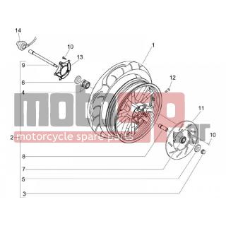 PIAGGIO - BEVERLY 125 2005 - Frame - front wheel - 597679 - ΒΑΛΒΙΔΑ ΤΡΟΧΟΥ TUBELESS
