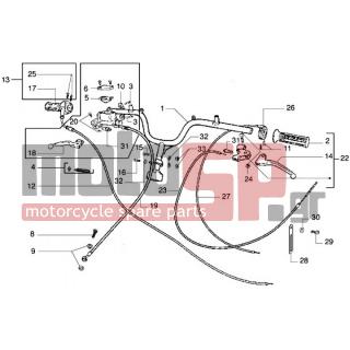 PIAGGIO - DIESIS 100 < 2005 - Frame - steering-parts Cables - ODN00G02102081 - Αντλία φρένου εμπρός
