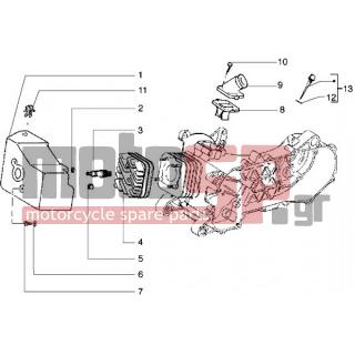 PIAGGIO - DIESIS 50 < 2005 - Engine/Transmission - Head-cooling and socket fitting cap - 830487 - ΒΙΔΑ