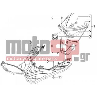 PIAGGIO - FLY 100 4T 2006 - Body Parts - Central fairing - Sill - 830056 - ΠΛΑΚΑΚΙ