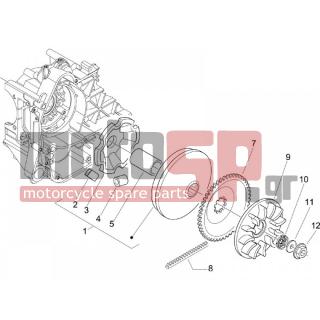 PIAGGIO - FLY 100 4T 2007 - Engine/Transmission - driving pulley - 848522 - ΡΑΟΥΛΑ ΒΑΡ FLY-DERBI BOULEV 100 (X6 ΤΕΜ)
