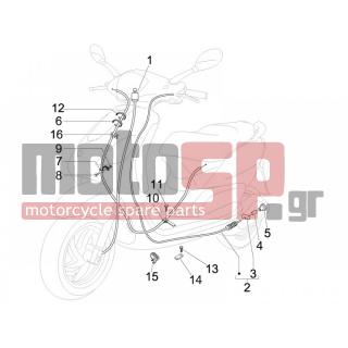 PIAGGIO - FLY 100 4T 2015 - Frame - cables - 257134 - ΚΟΛΛΙΕΣ