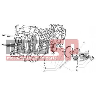 PIAGGIO - FLY 125 4T < 2005 - Engine/Transmission - pulley drive - 827386 - ΠΛΑΚΑΚΙ ΑΣΦΑΛΕΙΑΣ ΕΤ4 150CC-BEVERLY 125