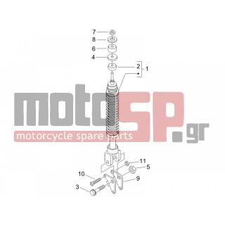 PIAGGIO - FLY 125 4T 2007 - Suspension - Place BACK - Shock absorber - 178150 - ΛΑΣΤΙΧΑΚΙ ΠΙΣ ΑΜΟΡΤΙΣΕΡ