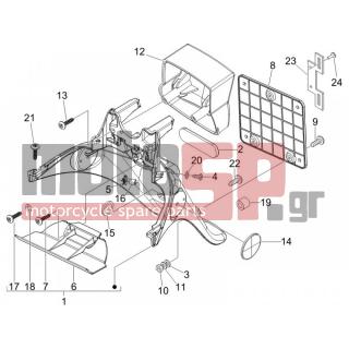 PIAGGIO - FLY 125 4T 2007 - Body Parts - Aprons back - mudguard - 290315 - ΑΝΑΚΛΑΣΤΗΡΑΣ ΛΑΣΠΩΤΗΡΑ FLY ΑΡ-ΔΕ