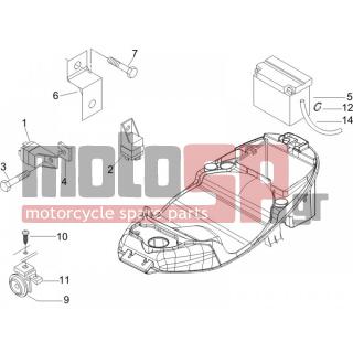 PIAGGIO - FLY 125 4T 2007 - Electrical - Relay - Battery - Horn - 58093R - ΚΛΑΚΣΟΝ FLY-TYPHOON 50 MY10 12V-C.C