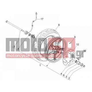 PIAGGIO - FLY 125 4T 2007 - Frame - front wheel - 271740 - ΠΑΞΙΜΑΔΙ ΜΠΡ ΤΡ TYPHOON-X8-SHIVER-DORSO