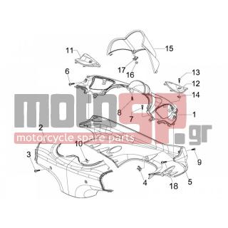 PIAGGIO - BEVERLY 125 E3 2008 - Εξωτερικά Μέρη - COVER steering - 62496200AF - ΚΑΠΑΚΙ ΤΙΜ BEVERLY RST BLU SKY 424