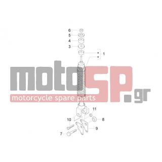 PIAGGIO - FLY 125 4T 3V IE E3 DT 2013 - Suspension - Place BACK - Shock absorber