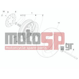 PIAGGIO - FLY 125 4T 3V IE E3 DT 2013 - Frame - front wheel - 564527 - ΑΠΟΣΤΑΤΗΣ ΜΠΡΟΣ ΤΡΟΧΟΥ SCOOTER